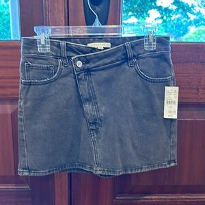 PAC sun size 26 black denim mini shirt brand new